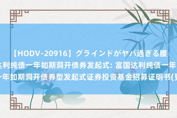 【HODV-20916】グラインドがヤバ過ぎる腰振り騎乗位 4時間 富国达利纯债一年如期洞开债券发起式: 富国达利纯债一年如期洞开债券型发起式证券投资基金招募证明书(更新)(二0二四年第一号)