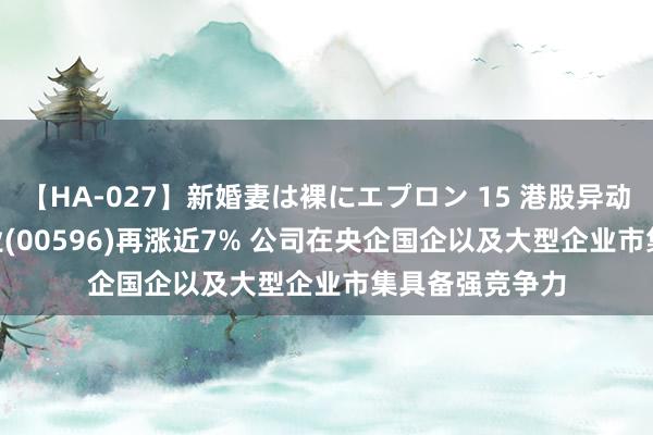 【HA-027】新婚妻は裸にエプロン 15 港股异动 | 波澜数字企业(00596)再涨近7% 公司在央企国企以及大型企业市集具备强竞争力