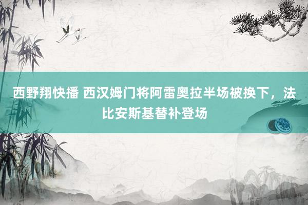 西野翔快播 西汉姆门将阿雷奥拉半场被换下，法比安斯基替补登场