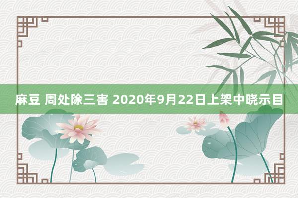 麻豆 周处除三害 2020年9月22日上架中晓示目